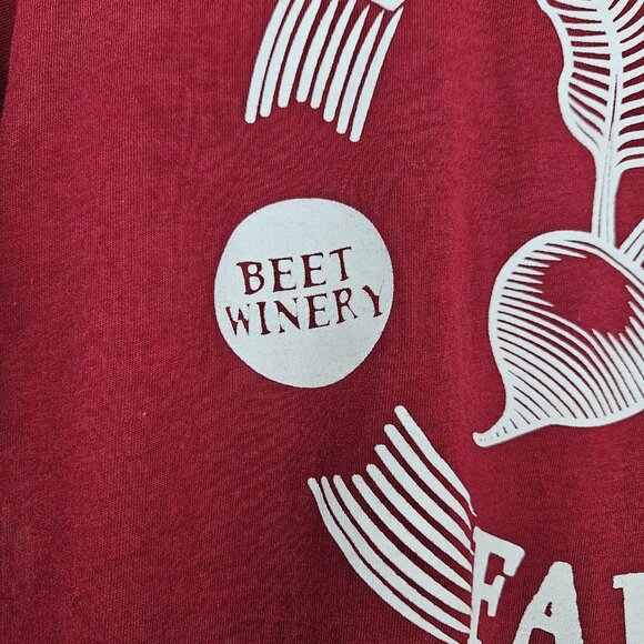 New THE OFFICE T-Shirt Womens Mens MEDIUM Long Sleeve Dwight Red Beet Farm - Picture 3 of 7